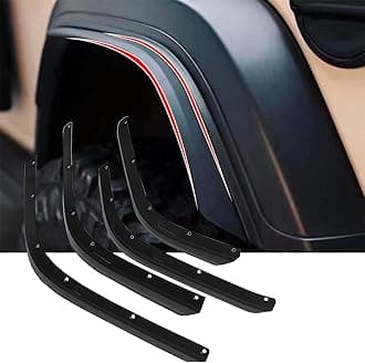 Front & Rear Fender Flares Extensions Set Compatible with Jeep Wrangler JL 2018-2023 Models(Fit High Clearance Fender Flares)