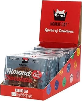 Almond & Chocolate Individually Wrapped Vegan Cookies, Gluten Free, Soy Free, Bio and Organic, Almond & Oat - 12 X 50g Multipack