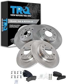 TRQ Front & Rear Ceramic Disc Brake Pad & Rotor Kit Compatible With Mazda 6