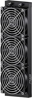 12 Pipe Aluminum 360mm CPU PC Laser Water Cooling Radiator - 120mm Fans, DC12V Black