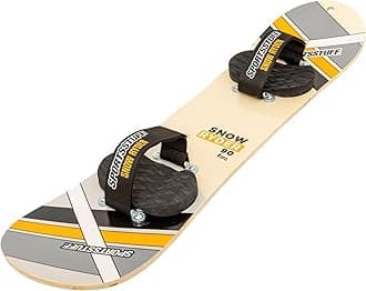 SportsStuff Snow Ryder Hardwood Snowboard with Velcro Bindings, Multiple