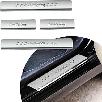 Door Sill/Foot Step Stainless Steel Plates Set of 4 Pcs for Toyota Land Cruiser Prado