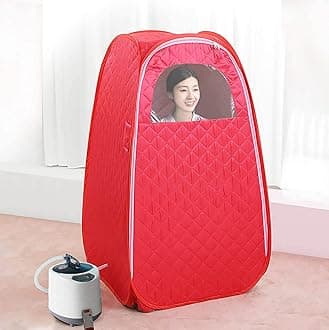 Sauna Tent Portable Sauna at Home Sauna Personal Residential Steam Sauna 220V 4L 2000W(1.5 Years Warranty) Red