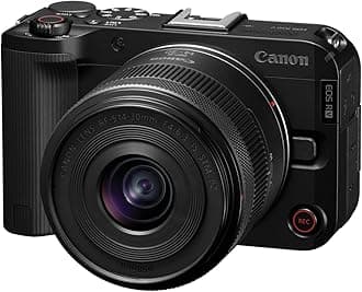 Canon EOS R50 V Mirrorless Camera with RF-S14-30mm F4-6.3 is STM PZ Lens, APS-C Sensor, 24.2 Megapixels, Ultra-Wide Zoom, Fast Autofocus, Vlogging and Live Streaming Kit for Content Creators, Black