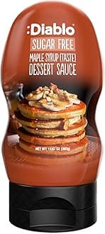 Diablo Sugar Free Dessert Sauce - Gluten-Free Syrup, Drizzle Sweetener, Keto Friendly Flavoring Topping, Perfect for Gifting, No Added Sugar - Maple Syrup, 390g, 13.67oz - 1 Pack