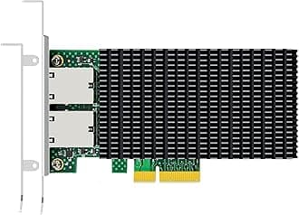 GLOTRENDS ST7368 2-Port 10G RJ45 Ethernet Network Card with Intel X550 Controller, PCIE 3.0 X4 Interface, Support Windows 11/10/Windows Server/Linux/ESX/VMware ESXi(Not Support Mac OS)