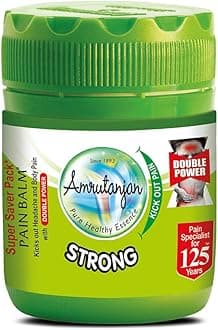 Amrutanjan Strong Pain Balm - 50 ml | Suitable for Strong Headache, Stress, Cold, Body Pain | 100% Ayurvedic | Starts working within 1 minute.