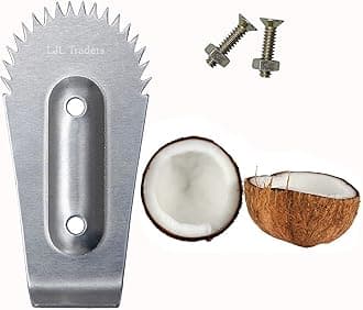 Coconut Scraper Spare Blade/Chirava naaku and Screws - 1 Set (Material - Stainless Steel, Color - Silver)