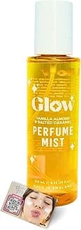 Glow Perfume Mist Spray 250ml - Long-Lasting Body & Hair Fragrance, Premium Scented Body Mist Sprays for Women, Made in the UK - Includes ShopZee Skincare eBook (Vanilla Almond & Salted Caramel)