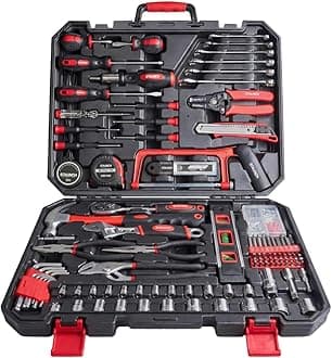 Tool Kit | Staunch 200 Piece Home and Office Tool Set | Complete Starter Tool Kit Set & Organiser Tool Box with Tools Included | General Household Tool Kits for Home with DIY Tools in Tool Case