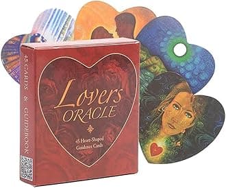 Hirti Lovers Oracle Cards 45 Pieces Oracle Tarot Cards Decks (Without Guidebook) Traditional Standard Tarot Deck Fortune Telling Game Divination Tools for Beginners (Design 16)