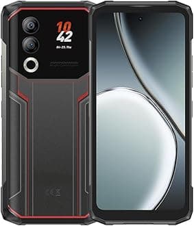 4G Rugged Smart Phone, 6.6-inch Screen, 1.54-inch Rear Small Screen, 10300mAh Battery, 8+512GB, 8MP+50MP, T7250 chip, Android 14, IP68, Shockproof and Water-Resistant.B 20 u (Black and red)
