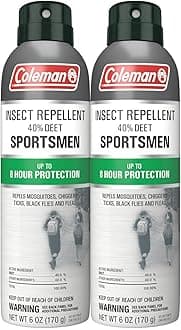 Coleman 40% Deet Bug Repellent Spray - 6oz Can, Pack of 2