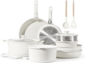 CAROTE 22pcs Pots and Pans Set, Nonstick Cookware Set Detachable Handle, Induction Kitchen Cookware Sets Non Stick with Removable Handle, RV Cookware Set, Oven Safe