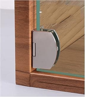 [2 Pieces] Cabinet Glass Door Hinge Bathroom clamp Frameless Glass Door Cabinet Showcase Cabinet clamp 90 Degree Hinge