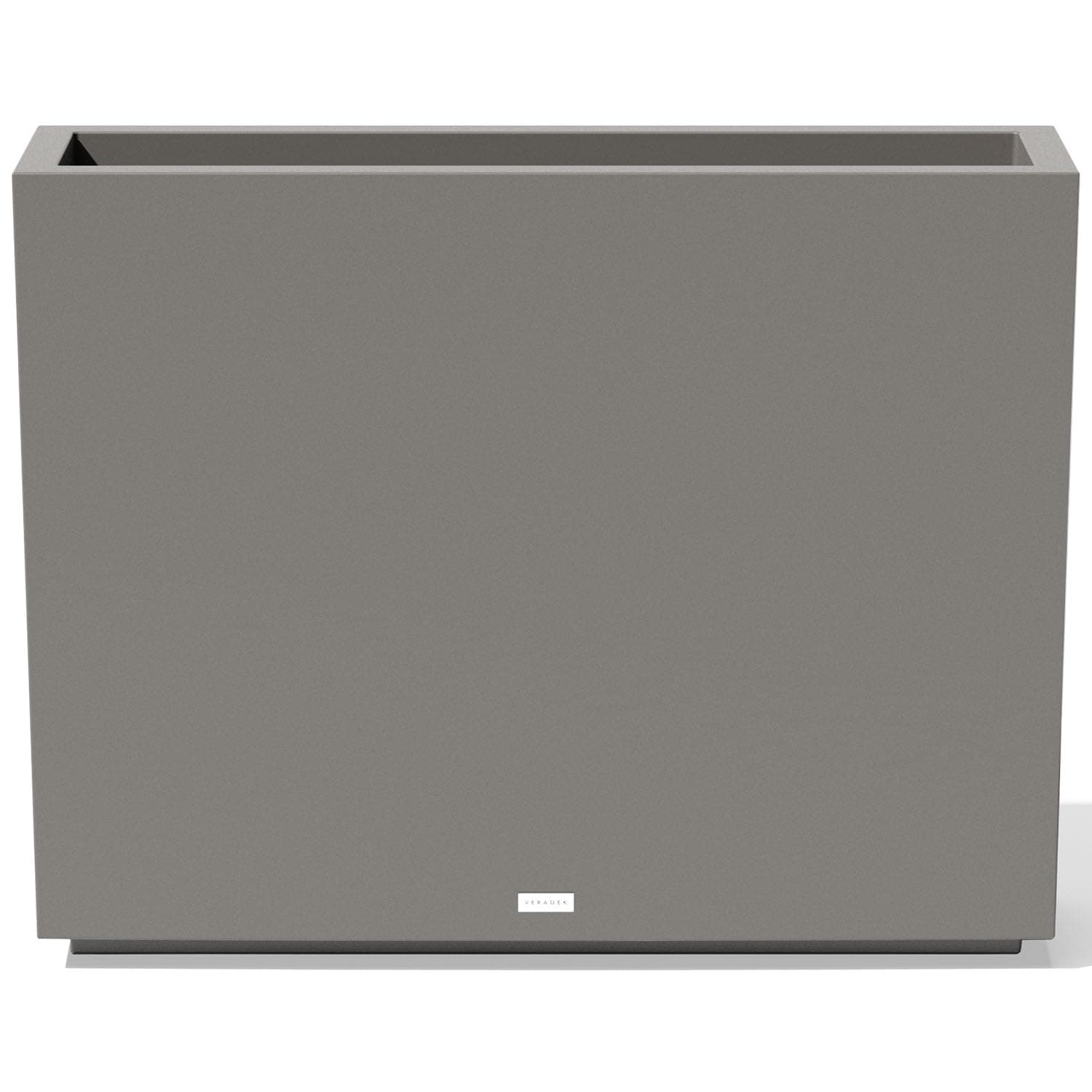 Block Series Span Plastic Planter - Tall Rectangular Planter for Indoor or Outdoor Patio/Porch, Gray, 30" in Height, 10" in Width, 38" in Length