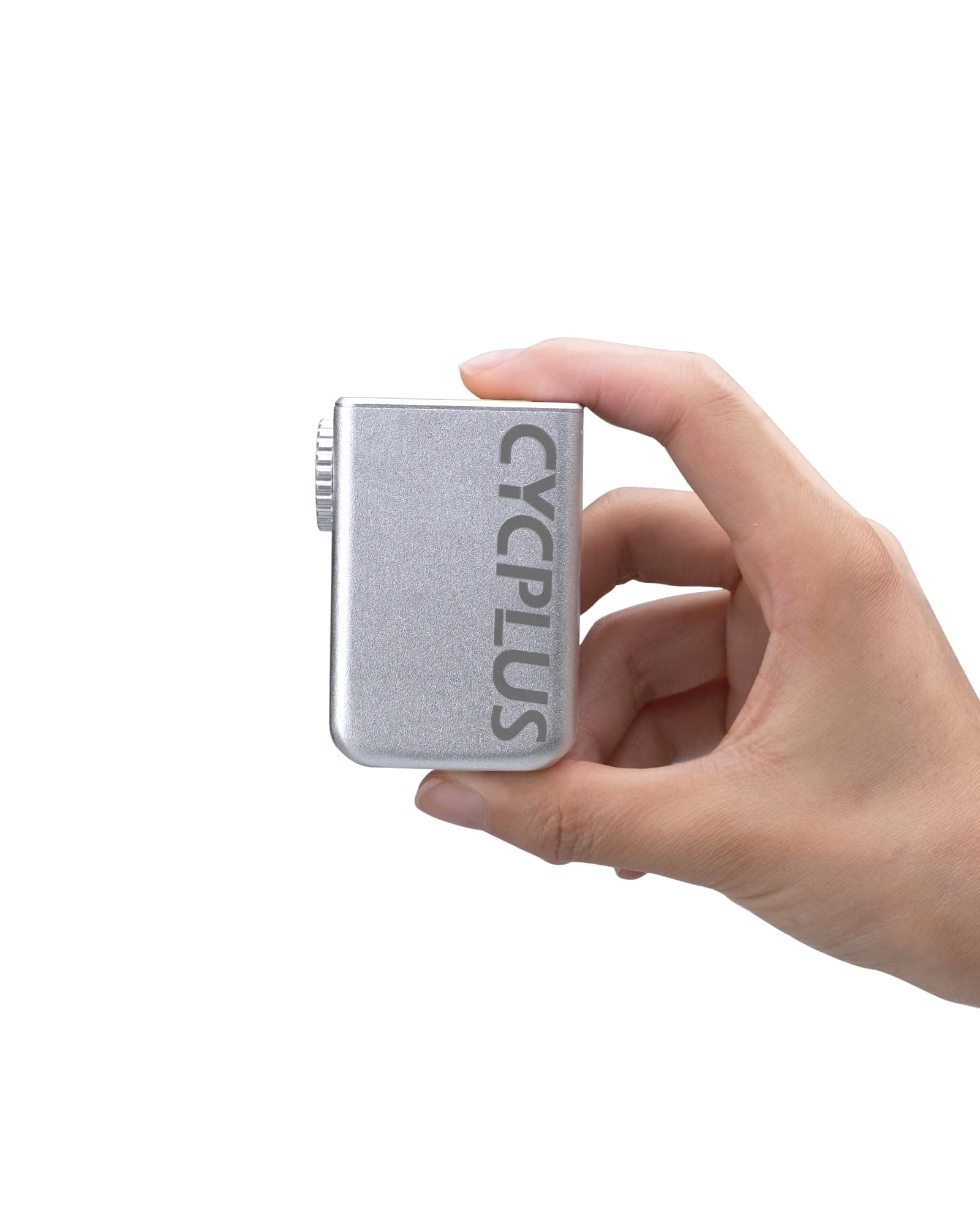 CYCPLUS Tiny E-Pump Bike Pump Portable Ultra-Mini 100PSI Electric Bicycle Pump Type-C Rechargeable Battery,No Pressure Display(Silvery)