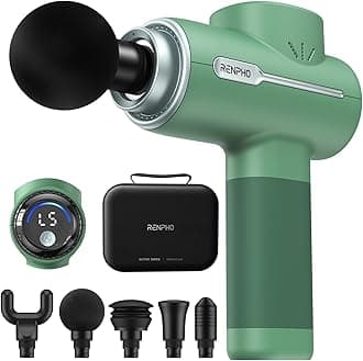 RENPHO Active Massage Gun, Massage Gun for Deep Tissue, Back Massage Gun Massager with USB C Charging for Muscle Massage, Relaxing, Best Gift for Family, Green