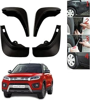 Auto Addict Car Mud Flaps Splash Guards (O.E Type Custom,4 pcs) for Toyota Urban Cruiser