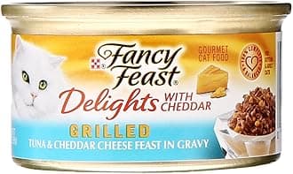 Fancy Feast Canned Delights Cat Food, Tuna And Cheddar, 3 oz