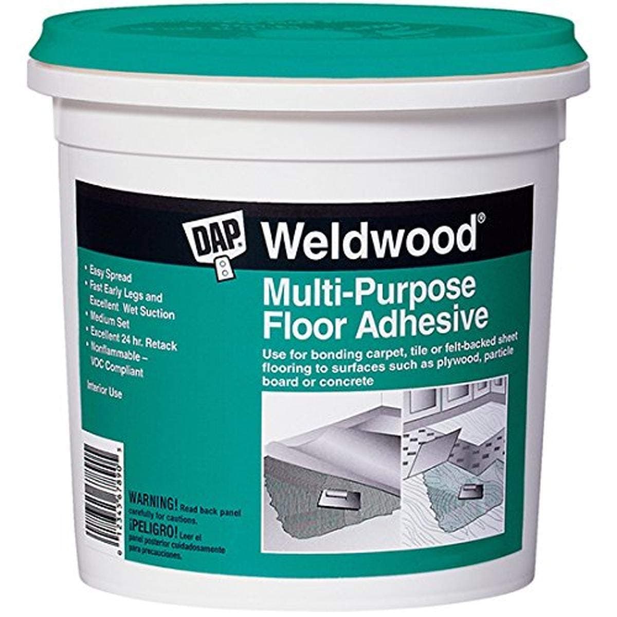 DAP - 00141 Multi-Purpose Floor Adhesive, 1-Quart