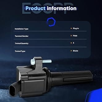 ECCPP UF497 5 ignition coils with 5 iridium Spark Plugs for Chevrolet for Hummer Colorado Canyon H3 H3T L5 3.7L 2007 2008 2009 2010 2011 2012 12496547 12612369 UF497