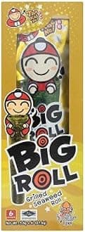 Tao Kae Noi Big Roll Grilled Seaweed 3.6g (Spicy Grilled Squid Flavour, 90 Rolls)