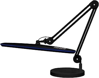 XL 2,200 Lumens 24W LED Desk Lamp – 23” Wide Shade | Dimmable Eye-Caring Task Light | Adjustable Arm | Home Office, Study, Crafts & Nail Tech (Black, Non-CCT with Clamp)