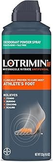 Lotrimin Athlete's Foot Deodorant Antifungal Powder Spray, Miconazole Nitrate 2%, Clinically Proven Effective Antifungal Treatment of Most AF, Jock Itch & Ringworm, 4.6 Ounce​ ​