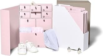Savor | The Original Deluxe Baby Keepsake Box | Fabric Bound Acid-Free Modern Gender-Neutral Newborn Keepsake and Memory Organizer with Labels |for Pregnancy, Mother’s Day, Baby Shower, New Baby