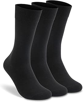 Men's Thin Merino Wool Socks, Cozy Winter Warm Breathable Mid-calf Casual Dress Liners 3/6 Pairs Pack