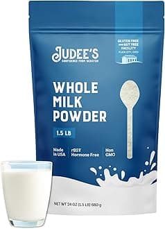 Judee's Gluten Free Powdered Milk - Gluten-Free Ingredient for Baking & Cooking - Nut-Free Whole Milk Powder & Shelf-Stable for Travel & Storage - Pack of 1, 24 oz, Made in USA