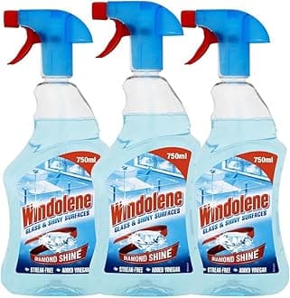 Glass & Shiny Surfaces Diamond Shine, Pack 3 x 750ml, Streak-Free Cleaning for Windows, Window cleaner & Glass cleaner