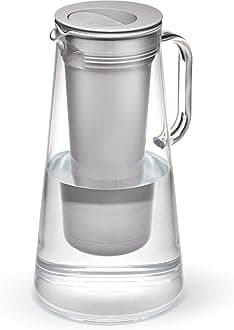 Home – Water Filter Pitcher, 7-Cup, Pebble, BPA Free Designed for Everyday Protection Against Bacteria, parasites, microplastics, Lead, Mercury, PFAS, and A Variety of Chemicals