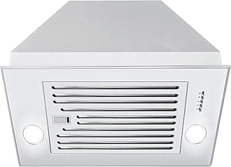 Range Hood Insert 24 inch, Built in Kitchen Hood 600CFM, Ducted/Ductless Convertible Stove Hood with Stainless Steel Baffle Filter, Vent Hood Insert w/ 3 Speed Fan, 2PCS Replaceable LED Lights