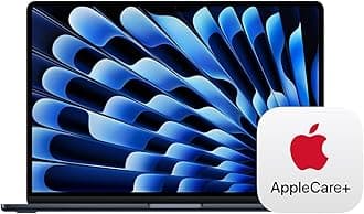 Apple 2025 MacBook Air 15-inch Laptop with M4 chip: Built for Apple Intelligence, 15.3-inch Liquid Retina Display, 24GB Unified Memory, 512GB SSD Storage, Touch ID; Midnight with AppleCare+ (3 Years)