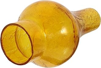 Uonlytech Vintage Decor Glass Lamp Chimney, Chimney Transparent Glass Shade Replacement Oil Lamp Wall Lamp for Vintage and Antique Style Lamps, Yellow Home Decor