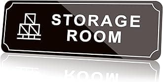 Storage Room Door Sign for Business, Self-Adhesive Durable Modern Storage Room Sticker, UV and Weather Resistant Authorized Personnel Only Signs for Home, Business, Restaurants, Private Area