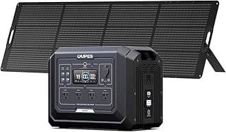 OUPES 2000W Mega 1 Solar Generator Kit with 240W Panel Included, 1024Wh LiFePO4 Battery Power Station with UPS & APP, for Road Trip, Off-grid, RVs, Power Outages