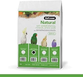 Natural Bird Pellets, Daily Bird Food for Parrot, Conure, Caique, African Grey, Eclectus, Small Cockatoo, Core Nutrition for Medium Large Birds, Added Vitamins, Parrot Food (M/L, 20 lb)