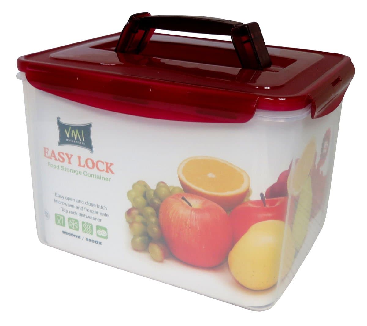 Easy Lock Food Storage, Rectangle, 320-Ounce, Red