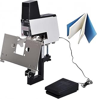 Updated 106 Auto Electric Stapler Saddles Stitching Machine Binder 2-40 Sheets with Pedal, Automatic Rapid Heavy Duty Dual-Purpose Stapler, Suitable for 23/6, 23/8, 66/6, 66/8 Staple,220V