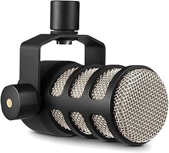 PodMic Broadcast-quality Dynamic Microphone with Integrated Swing Mount for Podcasting, Streaming, Gaming, and Voice Recording (Black)
