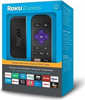 Roku Express Streaming Device with Remote Control (Black)