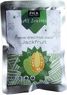 FIKA PURE FOOD Freeze Dried Jackfruit Snack:Pack of 4(60g) Vegan| 100% fruit|no added sugar| no preservatives| Healthy and Crispy snacks for kids and adults
