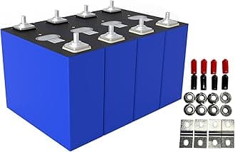 4PCS Hithium 3.2V 100Ah Grade A Lifepo4 Cells, Deep Cycle Lithium Iron Phosphate Replacement Battery Rechargeable Perfect for Boat, RV, Golf,Off-Grid