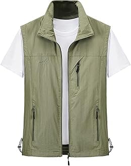 Gihuo Men's Golf Lightweight Photo Vest Fishing Travel Safari Vest