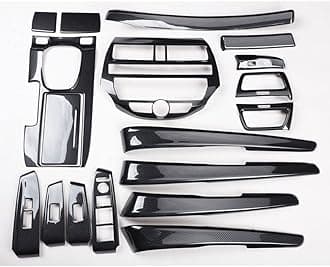 for Honda Accord 2008-2013 Carbon Fiber ABS Accessories Center Console Cover Door Window Lift Switch Armrest Panel Gear Shift Box Air Vent Outlet Trims (18pcs Inner Set)