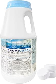 BROMIGUARD Bromine Tablets 1 Inch 4 Lbs for Spa Hot Tub Chemical Tabs | 1" Brominating Tablets Spa & Hot Tub Chemical Sanitizer