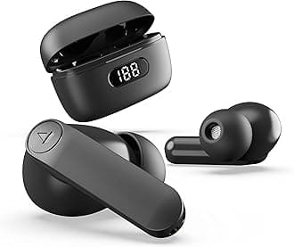 Airdopes 121 PRO True Wireless Earbuds in Ear W/Quad Mic Enx, Low Latency Mode for Gaming, 50H Playtime, Iwp, Ipx4, Battery Indicator Screen(Active Black)